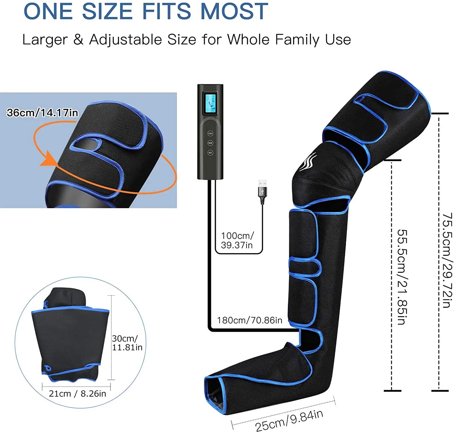 360° Leg Massager with Air Pressure Therapy for Enhanced Circulation and Muscle Relaxation