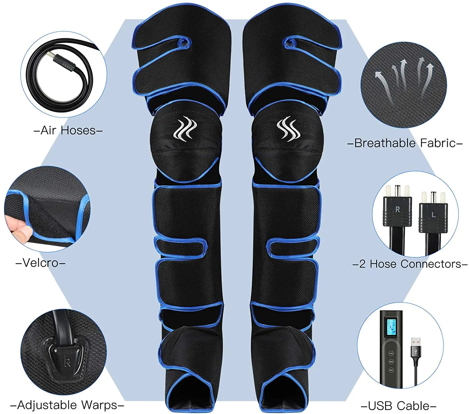 360° Leg Massager with Air Pressure Therapy for Enhanced Circulation and Muscle Relaxation