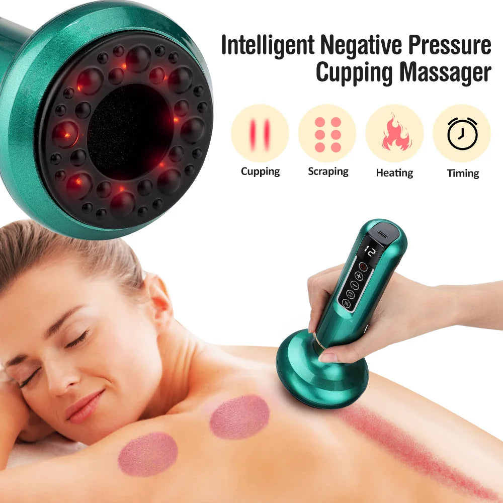 Electric Cupping Therapy Massager Set with Suction Control for Anti-Cellulite and Slimming Treatment