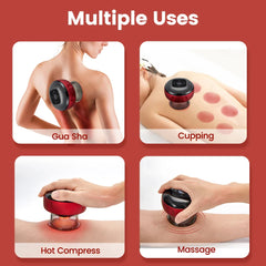 Body Scraping Massage Smart Electric Vacuum Cupping Heating Suction Cup Device Back Neck Arm Massager-Grands Mobility