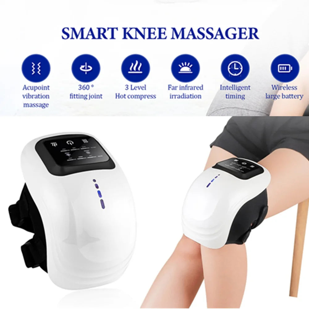 Smart Multi-Functional Massage Device for Knees, Elbows, and Shoulders with Air Pressure and Vibration Technology