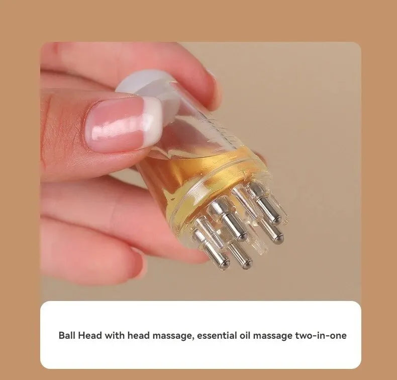 Scalp Applicator Hair Regrowth & Styling Solution Guide Comb Hexagon Head Oil Roller Ball Massage Comb Massage Relaxation Tools