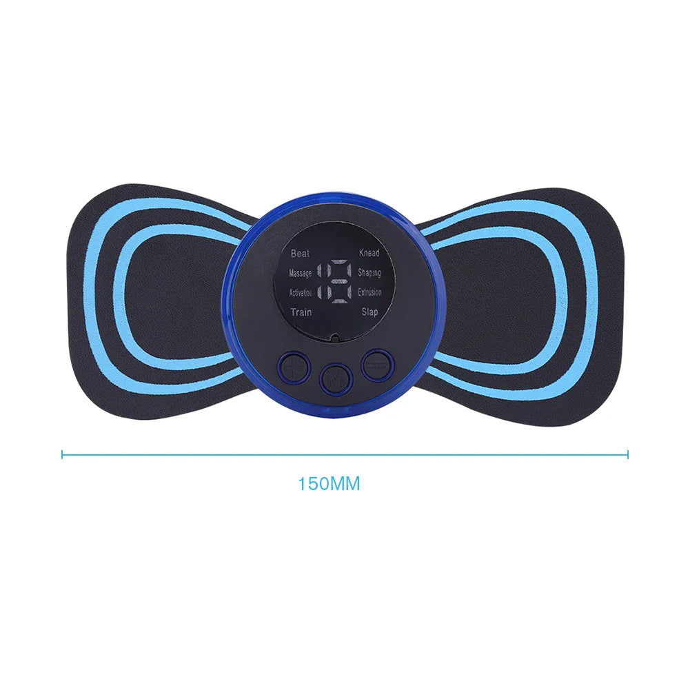 8-Mode EMS Neck Massager with LCD Display - Electric Pulse Cervical Pain Relief Patch & Muscle Stimulator