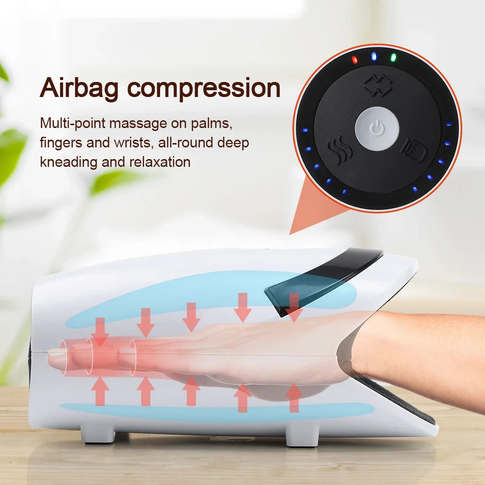 Recharge Your Hands: Wireless Electric Air Compression Massager for Arthritis Relief and Muscle Relaxation