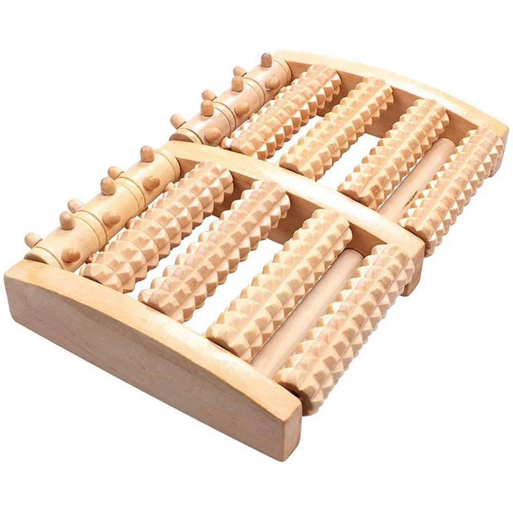 Wooden Foot Massage Roller for Reflexology and Muscle Relief - Natural Spa Gift for Pain Relief and Improved Circulation