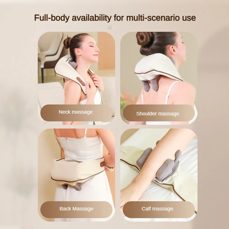 Wireless Electric Neck Should Massager Electric Massage Shawl Pillow for Neck Shoulder Waist Kneading Massager