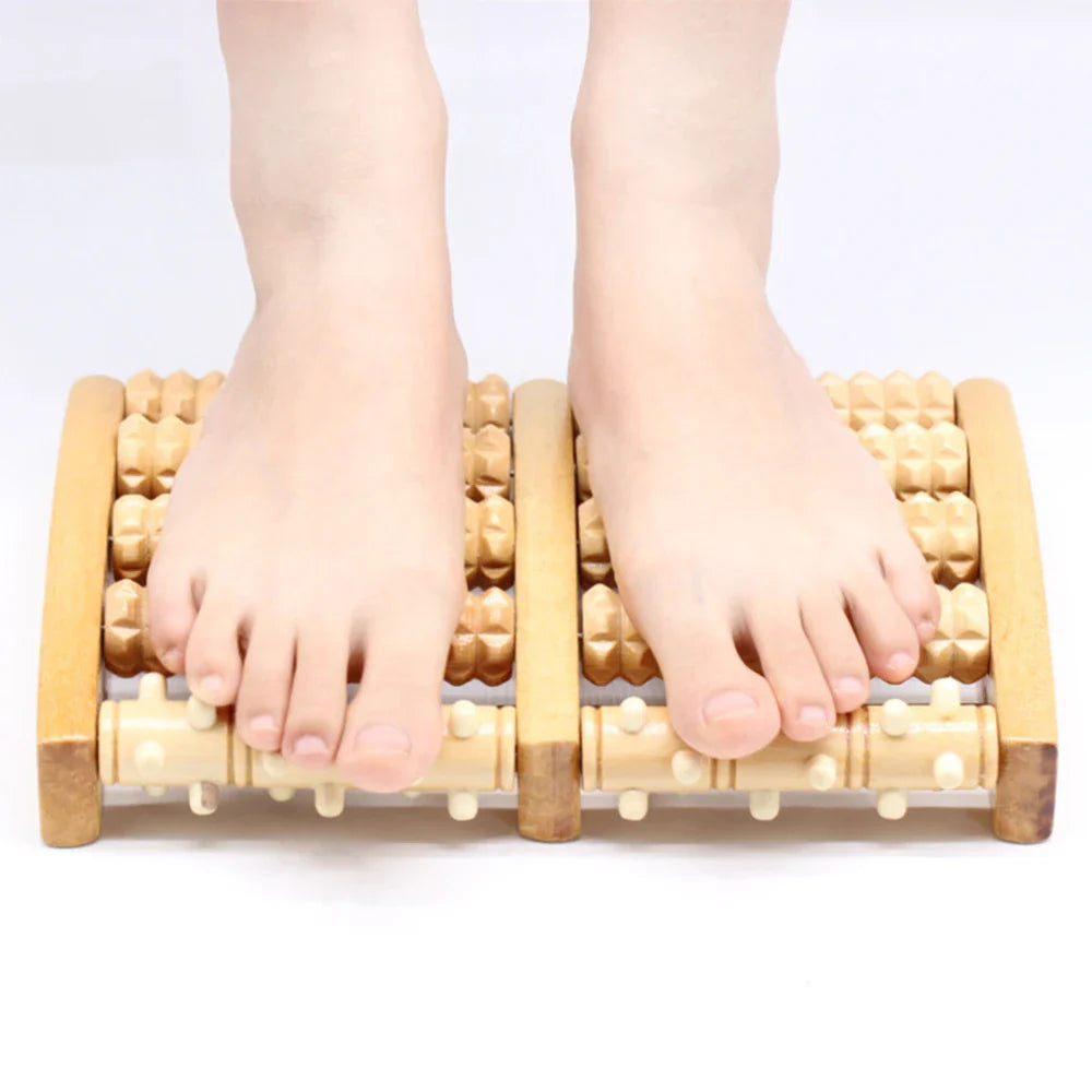 Wooden Foot Massage Roller for Reflexology and Muscle Relief - Natural Spa Gift for Pain Relief and Improved Circulation