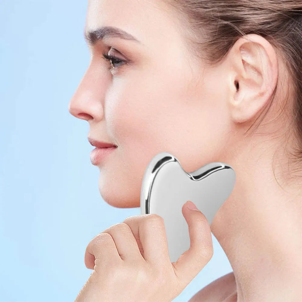 Stainless Steel Gua Sha Scraper Massager For Face Neck Body Guasha Massage Tool Facial Skin Care Guasha Board Face Massager