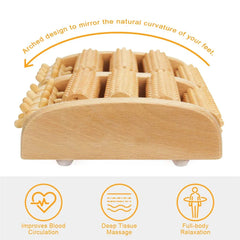 Wooden Foot Massage Roller for Reflexology and Muscle Relief - Natural Spa Gift for Pain Relief and Improved Circulation