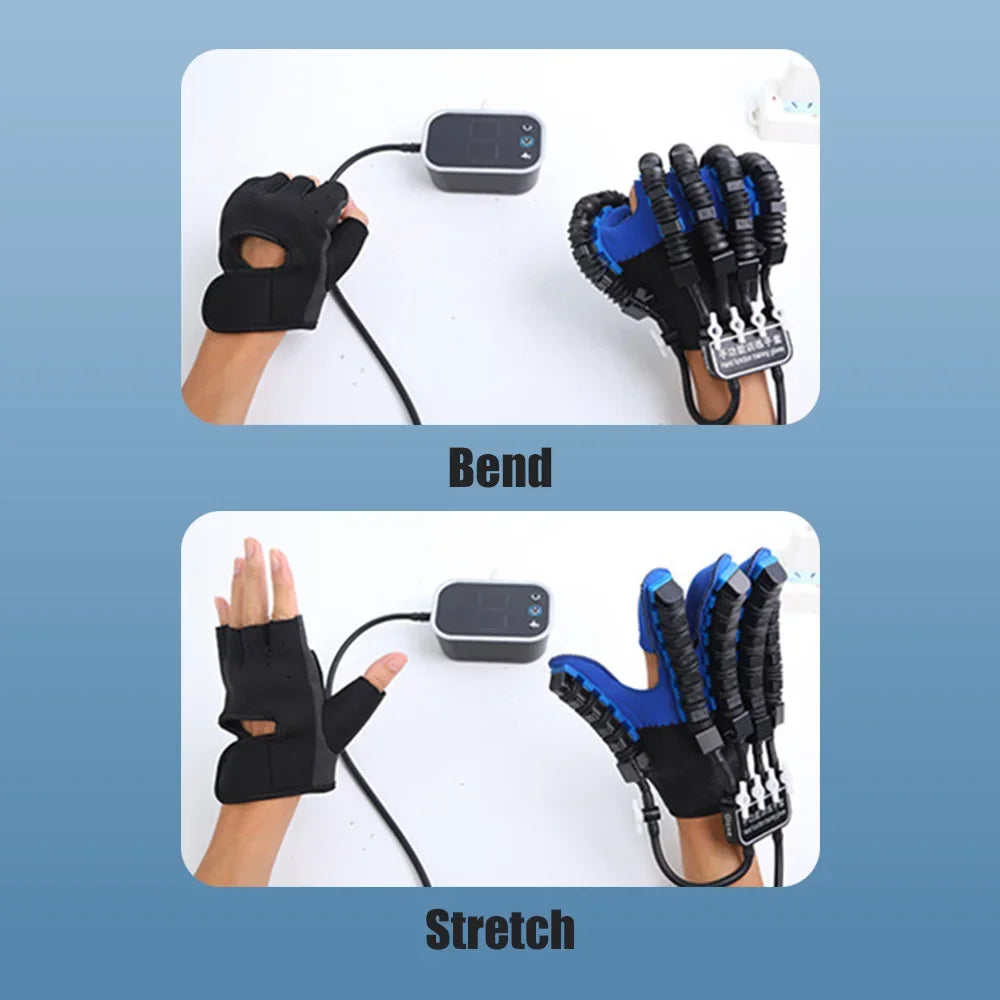 Left & Right Hand Finger Rehabilitation Exerciser Robot Gloves Stroke Hemiplegia Cerebral Infarction Training Equipment Therapy