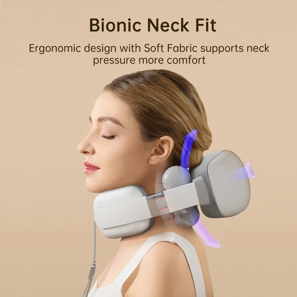 Portable Neck Massager with Heat and Voice Guidance, 3 Massage Modes, 1500mAh Battery-Grands Mobility