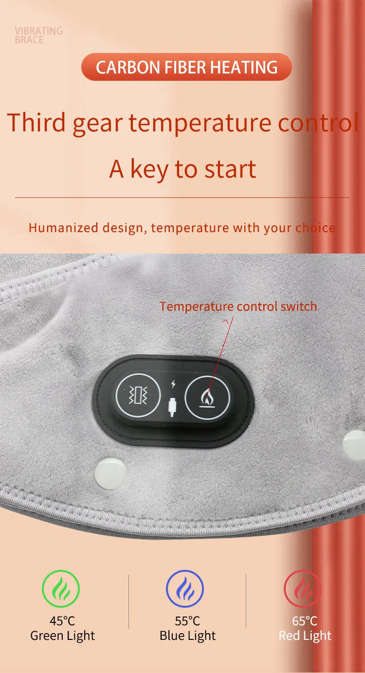 USB-Powered Electric Neck and Shoulder Heating Pad Massager with Adjustable Heat Levels for Pain Relief and Relaxation