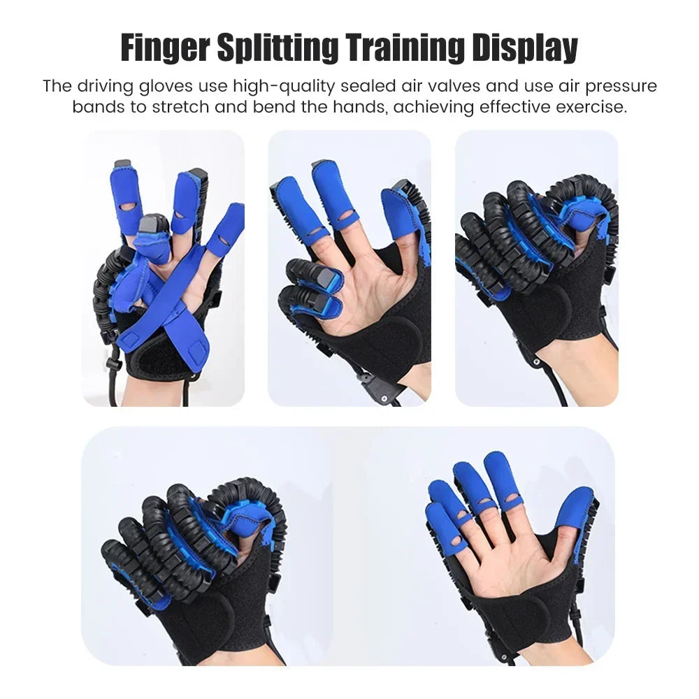 Left & Right Hand Finger Rehabilitation Exerciser Robot Gloves Stroke Hemiplegia Cerebral Infarction Training Equipment Therapy