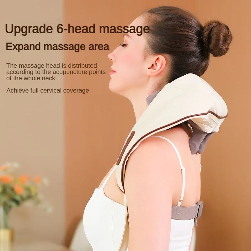 Wireless Electric Neck Should Massager Electric Massage Shawl Pillow for Neck Shoulder Waist Kneading Massager