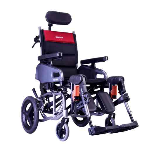 KARMAN VIP2-TR Tilt in Space Reclining Transport Wheelchair Karman Health Care