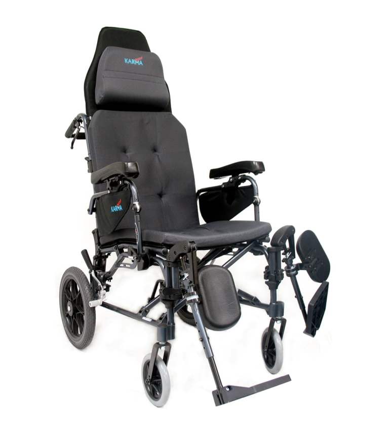 KARMAN MVP502TP Lightweight Ergonomic Reclining Transport Wheelchair Karman Health Care